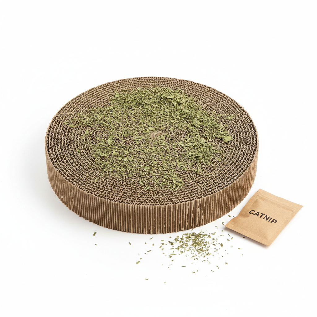 Round Catnip Cardboard Scratcher