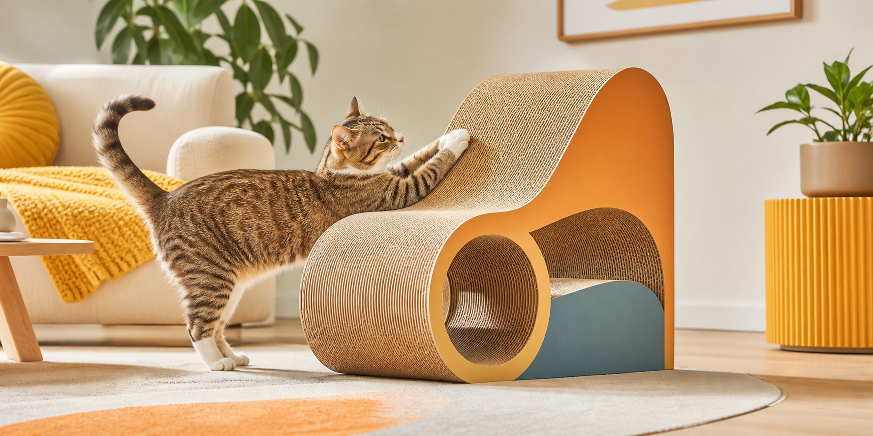 Scratch, play, and hide in one place